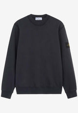 Stone Island Logo Patch Crewneck Sweatshirt Blue L1S156100060S0051V0020_Blue_48900807