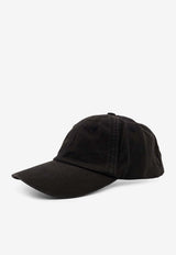 Stone Island Logo Embroidered Baseball Cap Black L1S159100002S0106V0029_Black_48900899