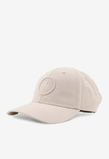 Stone Island Logo Embroidered Baseball Cap White L1S159100013S0248V0093_White_48900891