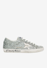 Super-Star Glitter Lace-Up Sneakers