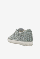 Super-Star Glitter Lace-Up Sneakers