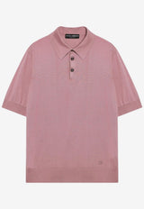 Silk Short-Sleeved Polo T-shirt