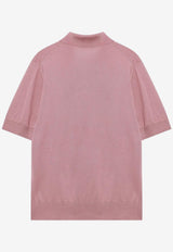 Silk Short-Sleeved Polo T-shirt
