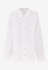Brunello Cucinelli Logo Embroidered Buttoned Shirt White MM6840618C001_White_40000176