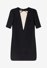 Valentino Wool-Blend Mini Dress Black 8B3VAHZ71CF0NA_NERO AVORIO_42176805