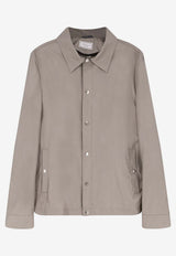 Brunello Cucinelli Silk Buttoned Shirt Brown MZ4216541C965_Kaki_40000179