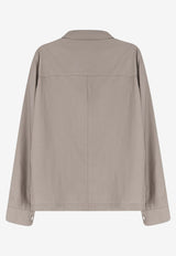 Brunello Cucinelli Silk Buttoned Shirt Brown MZ4216541C965_Kaki_40000179