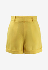 Elisabetta Franchi Turn-Up Mini Shorts Yellow SH00961E2EV4_Sun_41973236