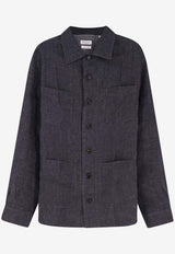 Brunello Cucinelli Linen Buttoned Shirt Gray MF6300648C046_Anthracite_40000083
