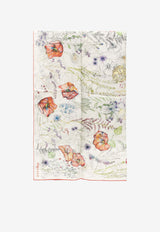 Spider Floral Silk Scarf