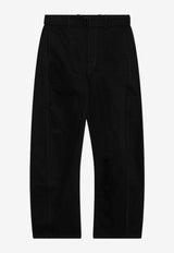 Belted Straight-Leg Pants
