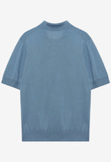 Silk Short-Sleeved Polo T-shirt