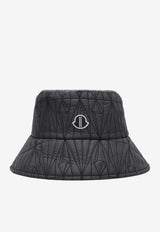 Quilted Logo-Patch Bucket Hat