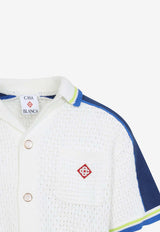 Crochet Shirt with Logo-Patch