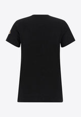 Crewneck T-shirt with Logo-Patch