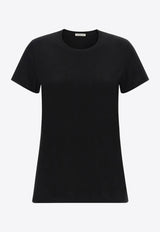 Crewneck T-shirt with Logo-Patch