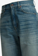 Washed Straight-Leg Jeans