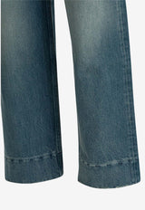 Washed Straight-Leg Jeans
