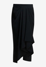 Draped Midi Skirt
