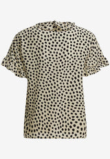 Crepe De Chine Ruffle Top