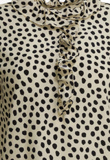 Crepe De Chine Ruffle Top
