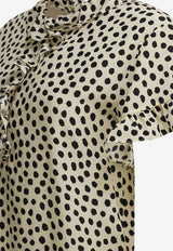 Crepe De Chine Ruffle Top