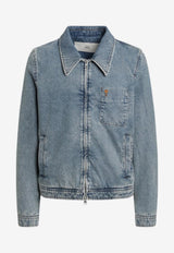 Ami De Coeur Zip-Up Denim Jacket