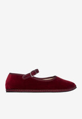 Mary Jane Velvet Ballet Flats