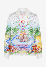 Better Days Printed Silk Long-Sleeved Shirt