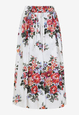Bouquet Print Maxi Skirt
