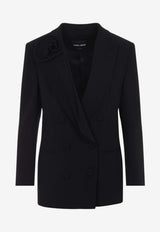 Silk Double-Breasted Blazer