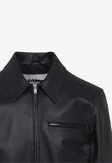 Zip-Up Leather Jacket