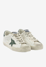 Distressed Leather Low-Top Sneakers