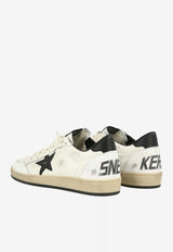 Distressed Leather Low-Top Sneakers