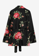Rose-Print Vanity Shirt