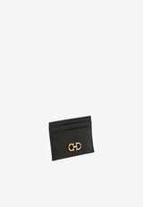 Logo-Plaque Leather Cardholder