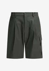 Bermuda Cargo Shorts with Pleats