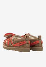 Suede Slippers with Laces