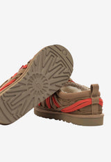 Suede Slippers with Laces