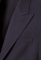 Fendi Single-Breasted Wool-Blend Blazer Navy FJ0768AU6EF0ZNZ_ABISSO_42821618
