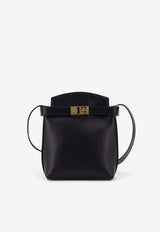 Ferragamo Hug Leather Crossbody Bag Black 220650770888001_Black_49746796