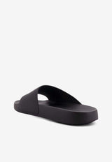 Givenchy Logo Rubber Slides Black BH302MH1XL001_Black_40017720