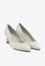 45 Pleated Leather Pumps