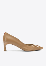 45 Pleated Leather Pumps