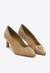 45 Pleated Leather Pumps