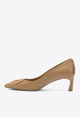 45 Pleated Leather Pumps