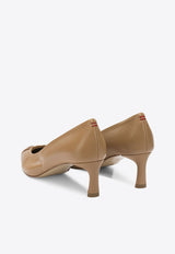 45 Pleated Leather Pumps