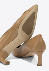 45 Pleated Leather Pumps