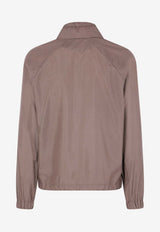 Brunello Cucinelli Zip-Up Windbreaker Jacket Brown MZ4216542C1228_Brown_40000148