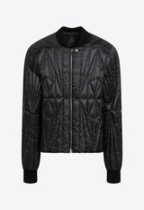 X Rick Owens Quilted Zip-Up Down Jacket